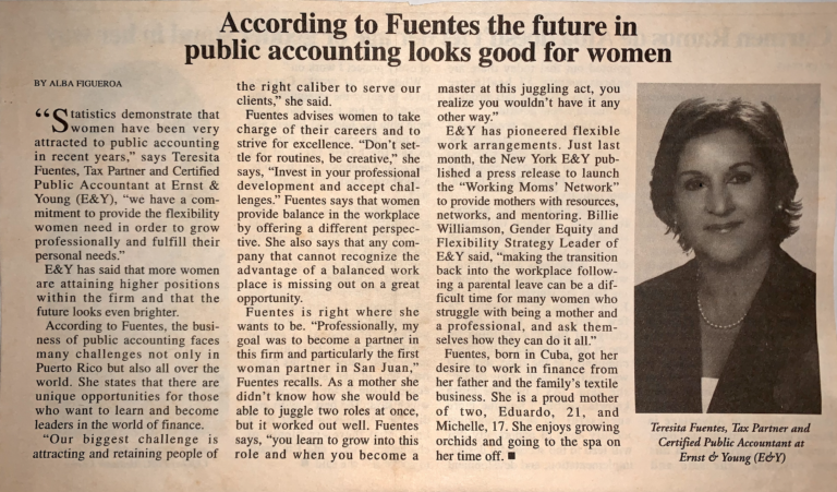 According to Fuentes the Future in Public accounting looks good women